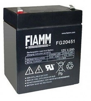 BATTERIA FIAMM RICARICABILE AL PIOMBO SERIE FG - STANDARD 12V 4.5Ah