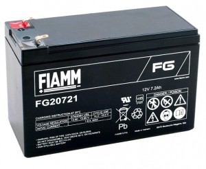 BATTERIA FIAMM RICARICABILE AL PIOMBO SERIE FG - STANDARD 12V 7.2Ah