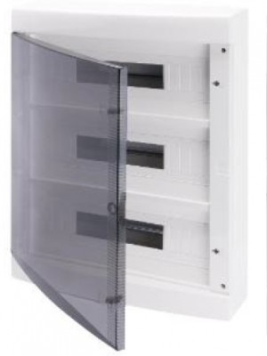 CENTRALINO DA PARETE CON PORTELLO FUME' IP40 54 MODULI BIANCO RAL9016 550x400x120