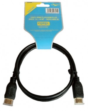 CAVO HDMI PLUG/HDMI PLUG 1.4 HIGH PERFORMANCE NERO  1.8mt AWG30