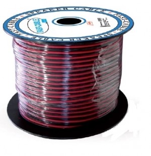 PIATTINA BICOLORE ROSSO/NERO PER CASSE ACUSTICHE CONDUTTORE CCA 400mt (4x100mt)