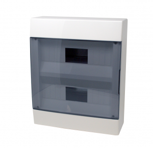 CENTRALINO DA PARETE IP40 24 MODULI BIANCO PORTELLO FUME'