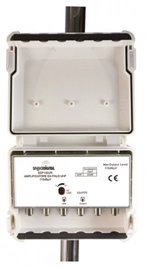 AMPLIFICATORE DA PALO 1 INGRESSO UHF GUADAGNO 20dB