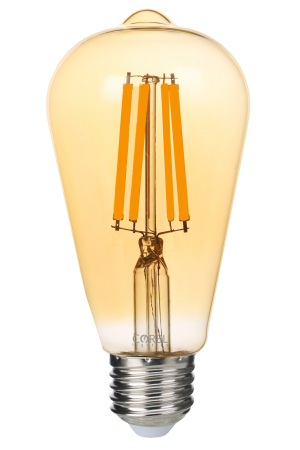 LAMPADINA A LED A FILAMENTO VINTAGE ST64 GOLD 5W E27 2700K