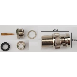 CONNETTORE BNC SPINA A SALDARE PER CAVI RG58U