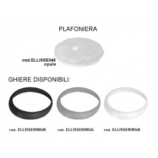 PLAFONIERA ELLITTICA LED 13W CCT 3/4/6K CON GHIERA ACQUISTABILE SEPARATAMENTE