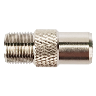 ADATTATORE F PRESA/IEC SPINA IN OTTONE NICHELATO