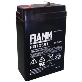 BATTERIA FIAMM RICARICABILE AL PIOMBO SERIE FG - STANDARD 6V 3.8Ah