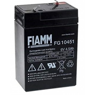 BATTERIA FIAMM RICARICABILE AL PIOMBO SERIE FG - STANDARD 6V 4.5Ah