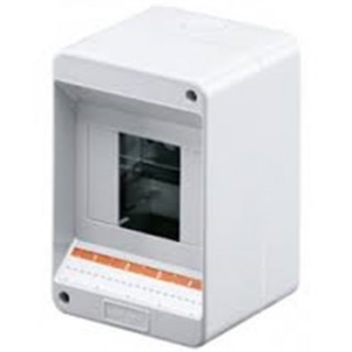 CENTRALINO DA PARETE SENZA PORTA CON BINARIO DIN STAMPATO SU BASE 2 MODULI  grigio RAL7035