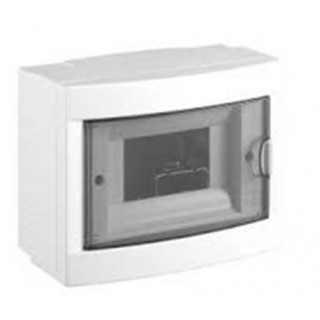 CENTRALINO DA PARETE CON PORTELLO FUME' IP40 4 MODULI BIANCO RAL9016 150x170x100