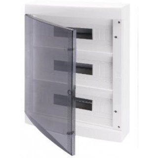 CENTRALINO DA PARETE CON PORTELLO FUME' IP40 72 MODULI BIANCO RAL9016 840x400x120