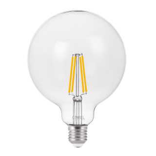 LAMPADINA A LED A FILAMENTO DIMMERABILE G125 CHIARA 4W E27 3000K