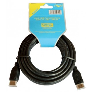 CAVO HDMI PLUG/HDMI PLUG 1.4 HIGH PERFORMANCE NERO 5mt AWG28