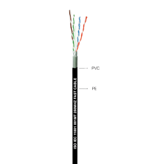 CAVO CAT.6 FTP AL FOIL+PVC+PE AWG 25 CU + PLUS CROSSING  