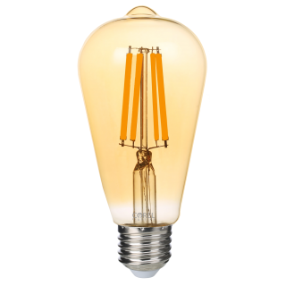 LAMPADINA A LED A FILAMENTO VINTAGE ST64 GOLD 5W E27 2700K